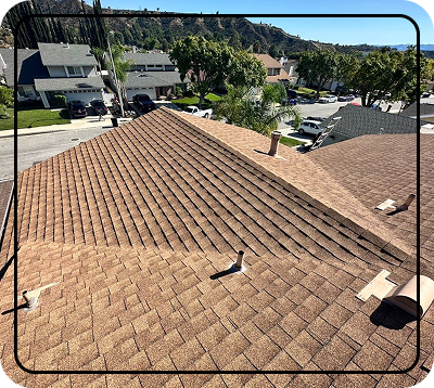 Roof overlooking neighborhood